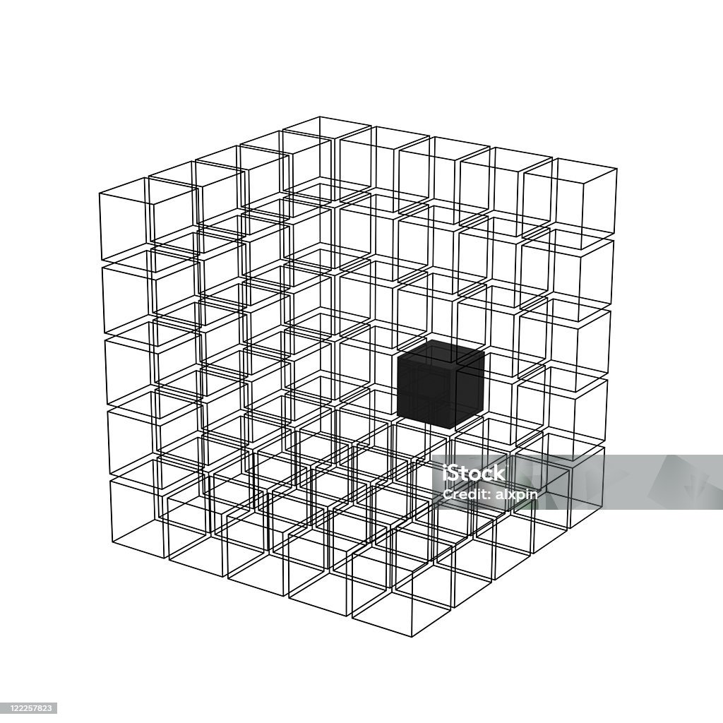 抽象的なキューブ構造 - 3Dのロイヤリティフリーストックフォト