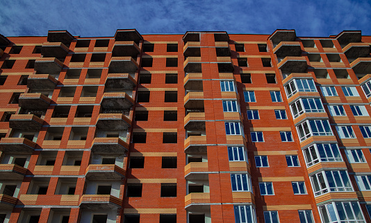 Common Building Objects Unfinished Building Brick Exterior Facade Modern Common Architecture ...