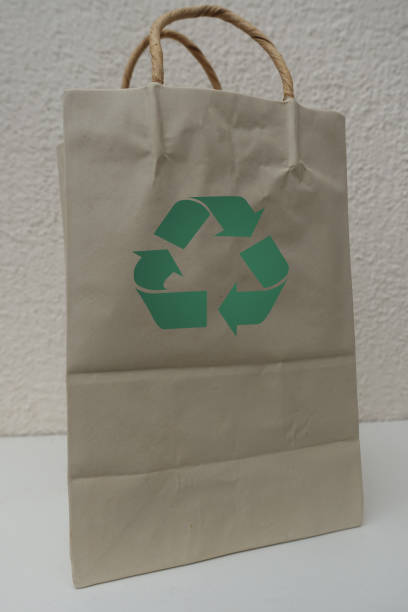 istock Recyclable paper shopping bag 1222581897
