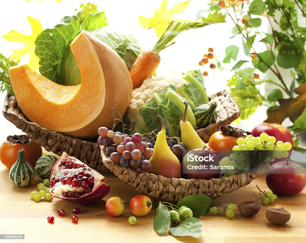 Autunno frutta e verdura fresche e - Foto stock royalty-free di Carota
