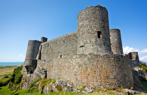 Medieval castle at Harlech, North Wales