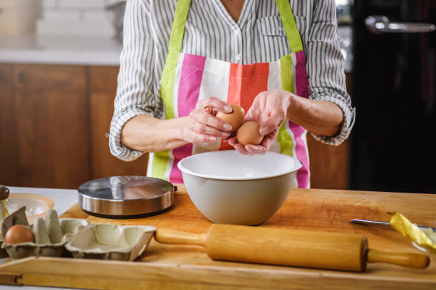istock Elderly Woman Baking At Home 1222586093