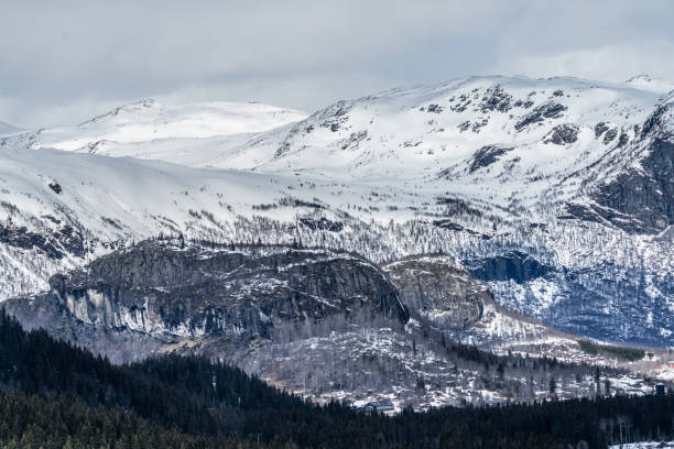 istock Mountain peaks in Hemsedal in Norway covered with snow 1222587849