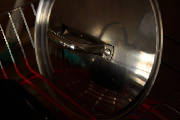 istock Stainless steel lid in dryer 1222588560
