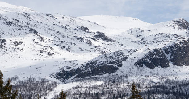 istock Mountain peaks in Hemsedal in Norway covered with snow 1222588710