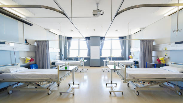 istock Open Plan Medical Hospital Ward 16x9 1222589018