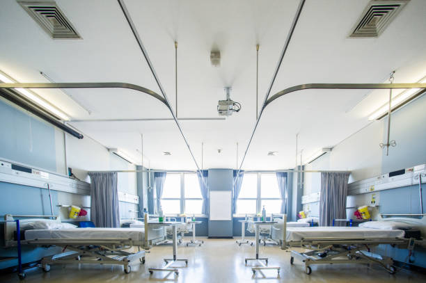 istock Open Plan Medical Hospital Ward with copy space 1222589296