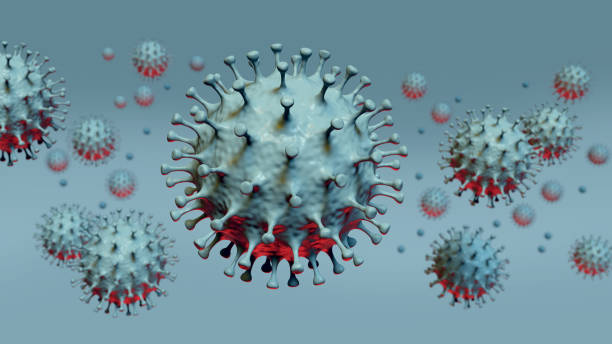 istock Coronavirus background with disease cells. 1222596404