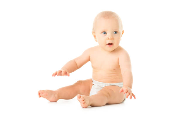 istock Small happy boy sitting. Full length 1222598114
