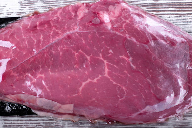 istock Raw Tender steak on the white wooden table 1222600503