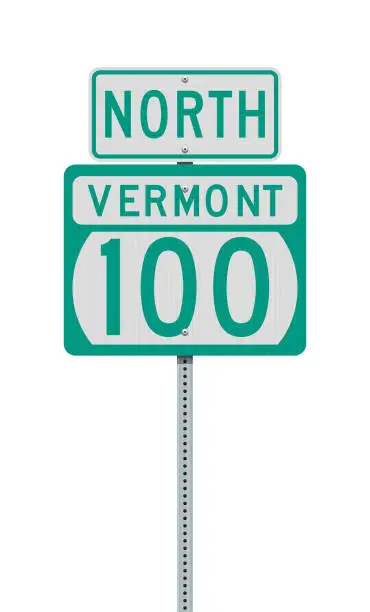 Vector illustration of Vermont State Highway road sign