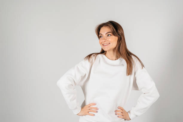 istock Beautiful smiling young woman. Isolated over white background 1222606343