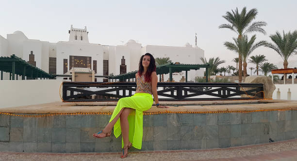 istock Staying in an oriental hotel with palm trees 1222606349