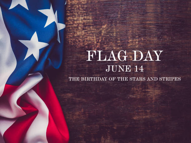istock American Flag. Beautiful, bright card. Top view 1222606491