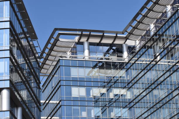 istock View up on the office building 1222612233