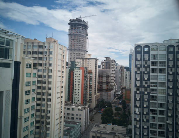 istock Tourist area skyline, stormy day 1222612483