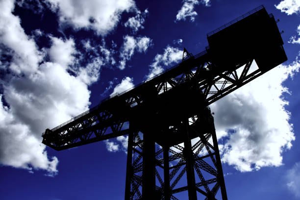 Crane against a beautiful summer sky