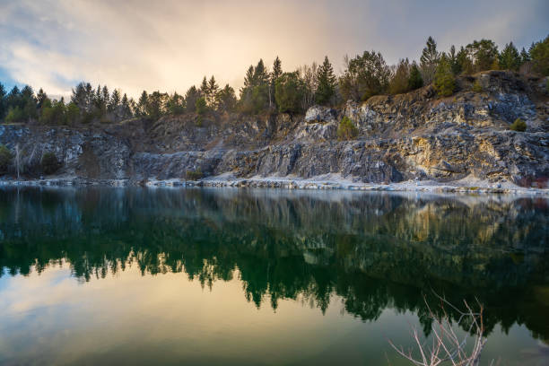 Abandoned limestone quarry in Shawnigan Lake,BC.