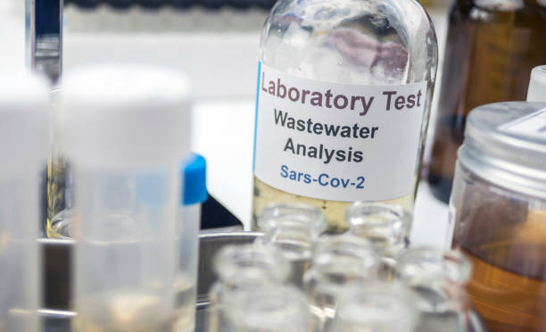 istock Wastewater samples, analysis of sars-cov-2 virus in patients infected by human coronavirus 229E, conceptual image 1222619010