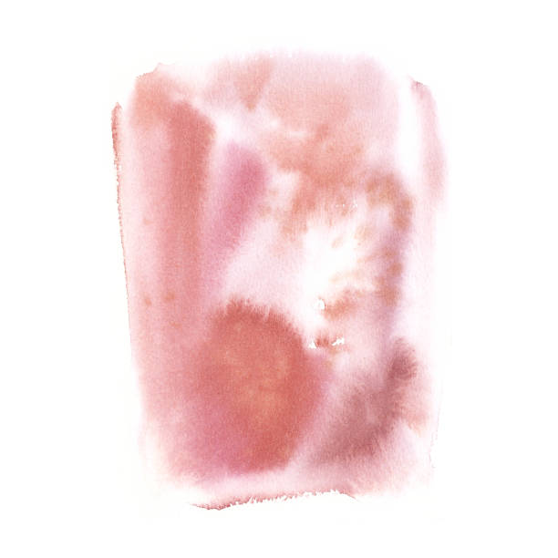 istock Hand drawn watercolor wash in pale tender pink 1222619919