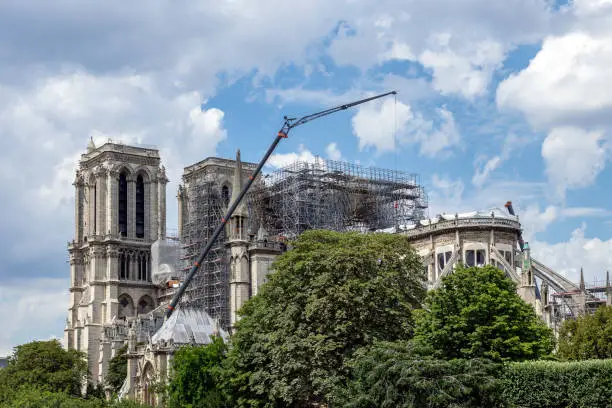 Photo of Notre Dame de Paris: Reinforcement work after the fire