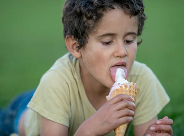 istock Young child enjoys ice cream 1222620429