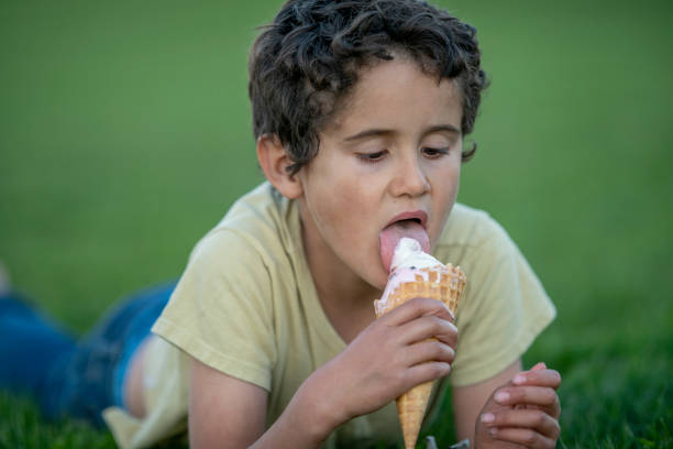 istock Young child enjoys ice cream 1222620448