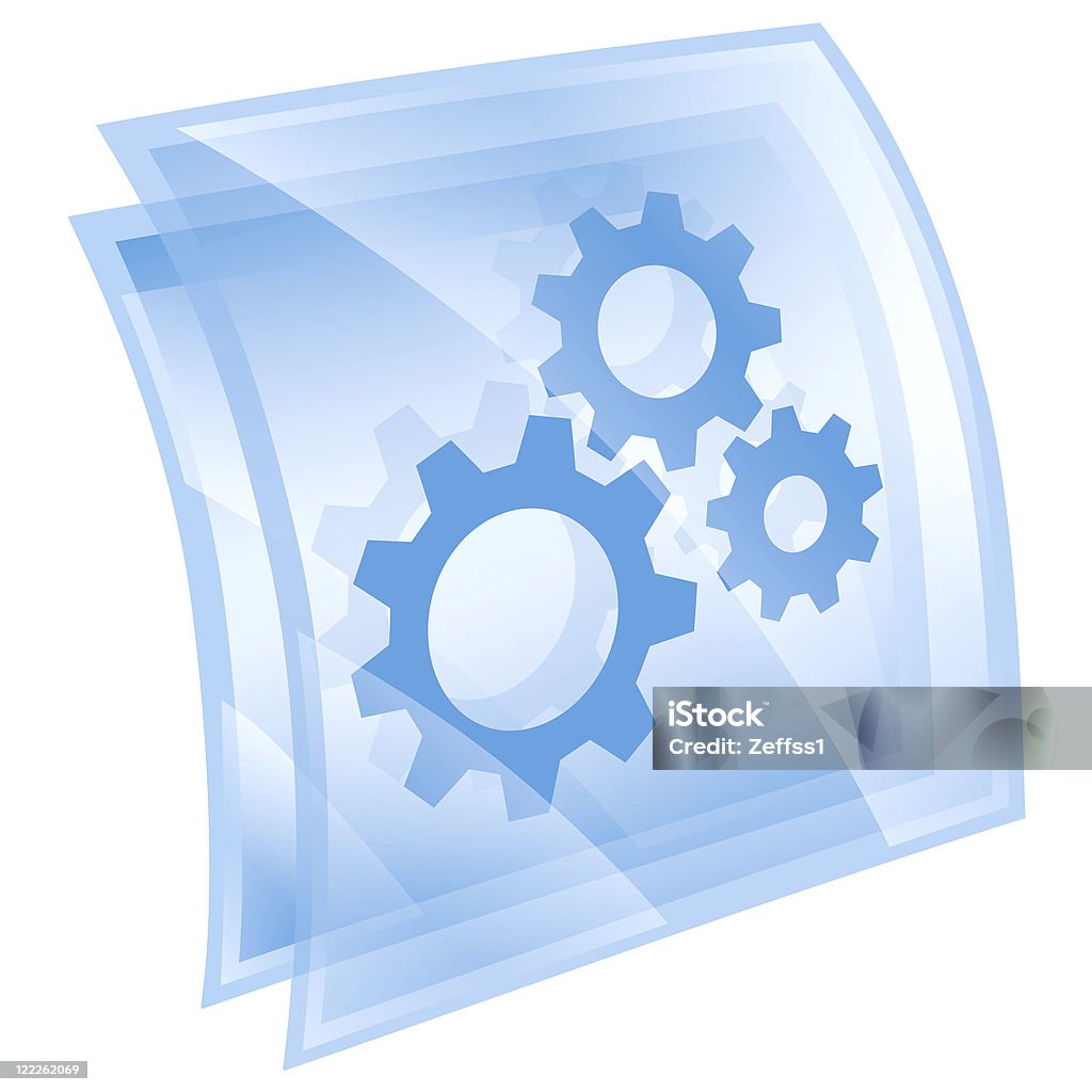 Herramientas icono azul cuadrada, aislado sobre fondo blanco - Ilustración de stock de Azul libre de derechos