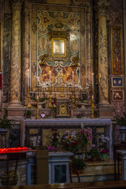 istock Rome, 10.11.2019, interior of a Catholic Church 1222622545