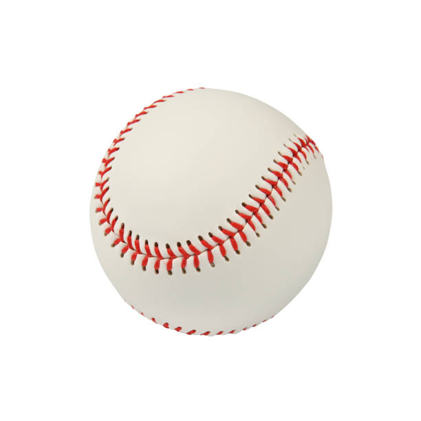 istock Close up one baseball ball isolated on white 1222623684