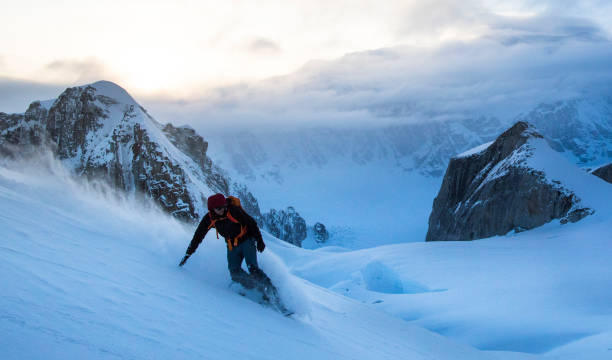 istock Backcountry snowboarding in Alaska 1222623924