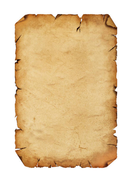 istock Old antique paper parchment scroll over white 1222626239