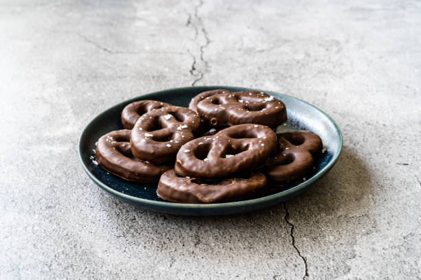 Dark Bitter Chocolate Covered Pretzels with Sea Salt.