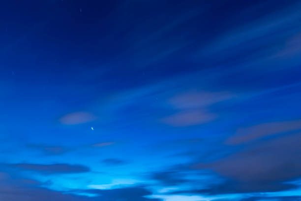 colorful night sky with cloud and stars