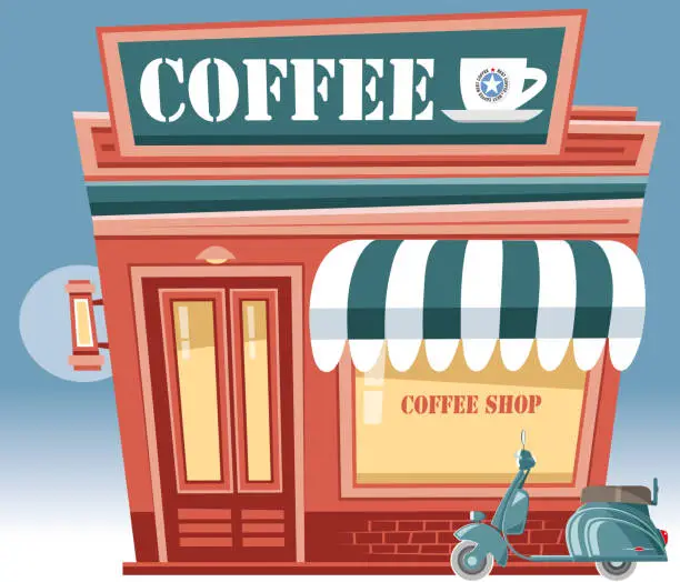 Vector illustration of Coffee shop