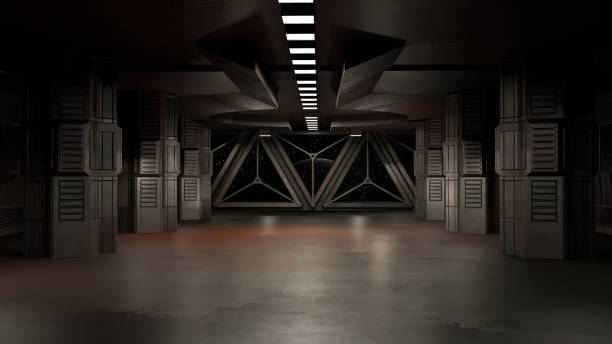 istock Space environment, ready for comp of your characters.3D rendering 1222639675