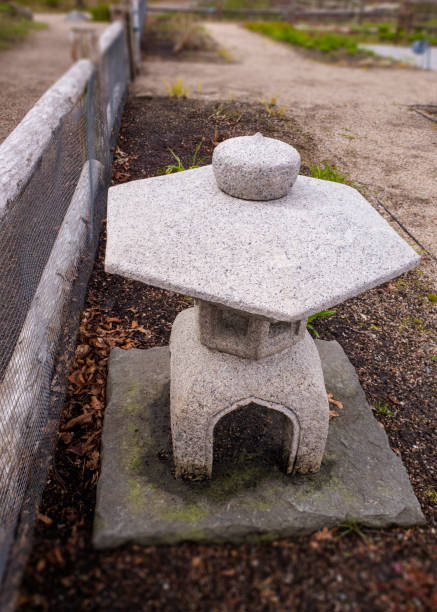 istock Japanese style decorative garden lantern toro 1222641641