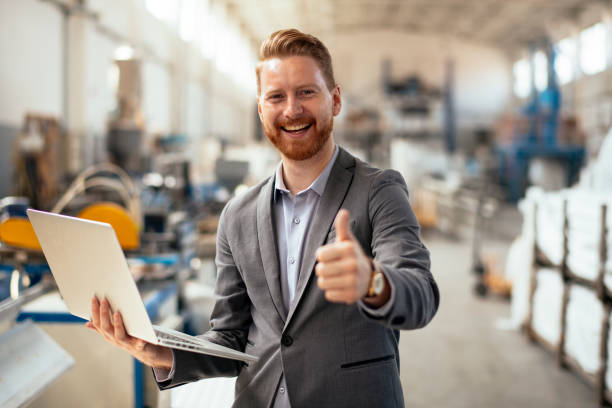 istock Factory manager showing thumbs up in factory. 1222643801