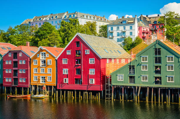 istock Panoramic view of beautiful city Trondheim, Norway 1222643848