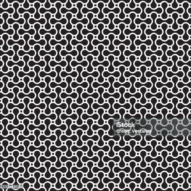 Interlocking Boards Pattern Seamless Abstract Geometric Organic Interlocking Shape Pattern Stock ...