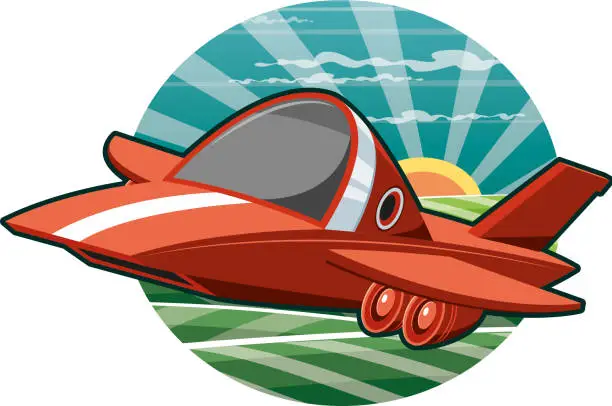 Vector illustration of Private plane