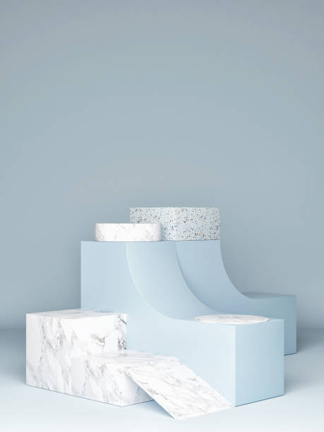 Mock up podium for product presentation, winner podium,
