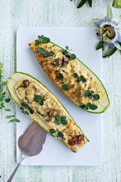 Zucchini Boats stock photo