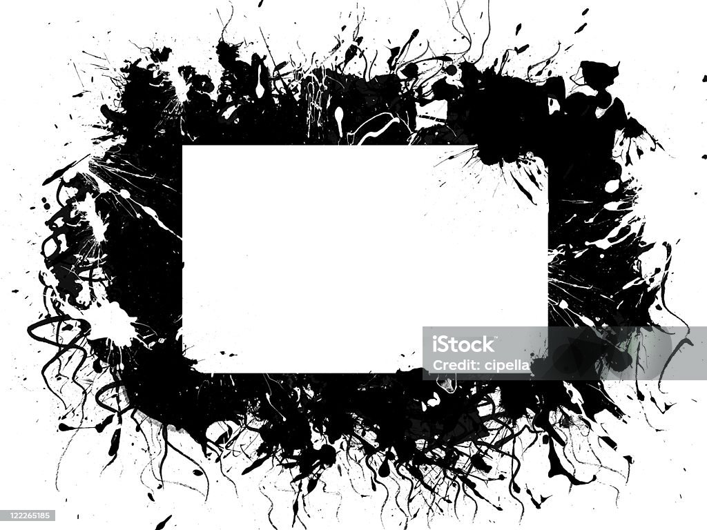 Grunge frame - Lizenzfrei Schwarzweiß-Bild Stock-Foto