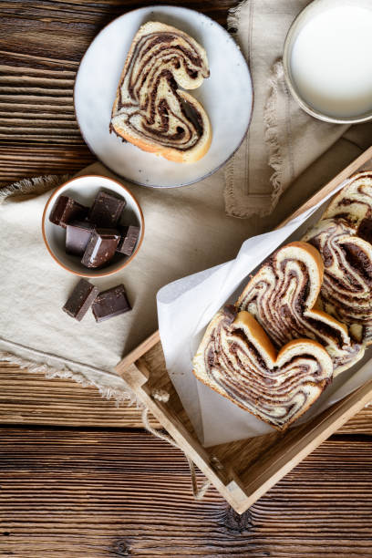 istock Delicious slices of chocolate Babka bread 1222656071