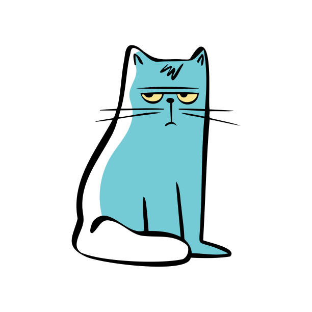 illustrazioni stock, clip art, cartoni animati e icone di tendenza di simpatico gatto dei cartoni animati - humour illustrazioni
