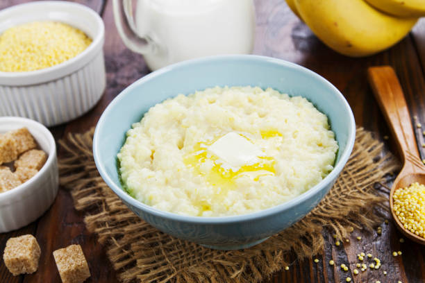 istock Millet porridge with milk 1222668263