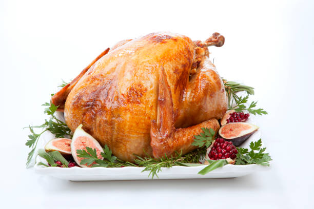 istock Traditional Roasted Turkey on White 1222669671