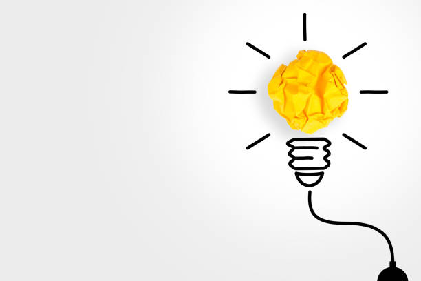 istock New Idea Concepts with Light Bulb Crumpled Paper on White Background 1222671230