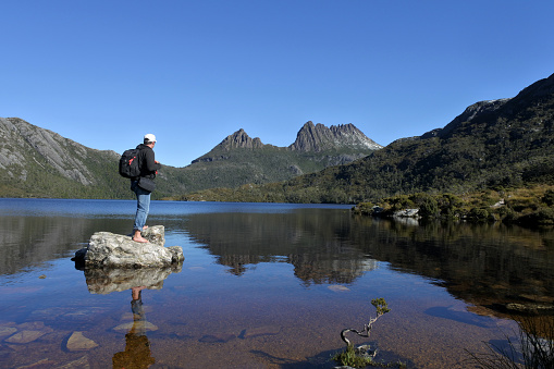 Landscape view of Cradle Mountain-Lake St Clair National Park Tasmania, Australia.
